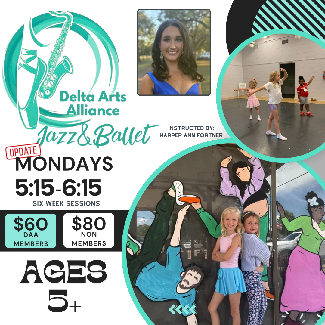 UPDATED TIME: 5:15-6:15 PM
Perfect class for the beginner dancer or for one who wants to get back into it. 
Mondays 5:15-6:15 PM
$60 for DAA Members / $80 for Non Members