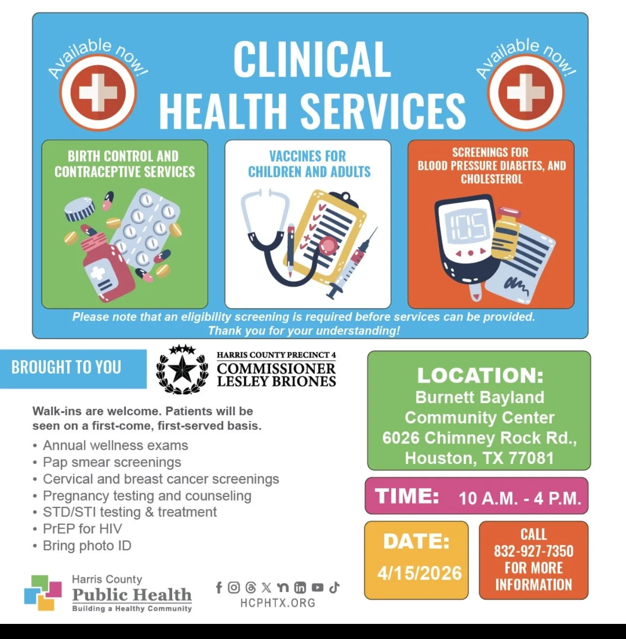 Mobile Clinical Health Services — Harris County Public Health 