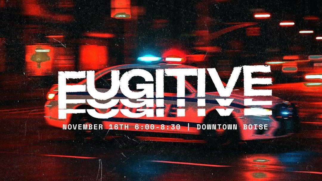 NEXT SUNDAY, we have FUGITIVE! Open to all students 8th-12th grade.

Be at the Capitol at 6:00pm, and pay attention to the rules listed on the 2nd slide. Bring your team, invite friends, and don&rsquo;t get caught!! Make it in the top 3 for a prize.