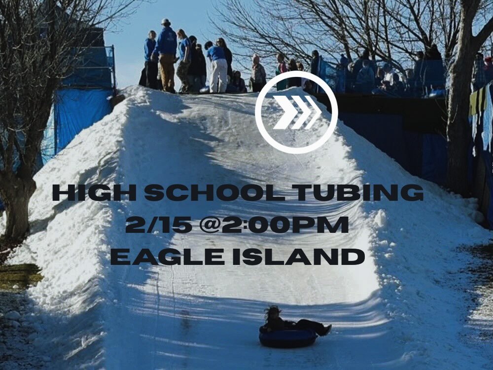 HIGH SCHOOL STUDENTS!

Tubing this Sunday at 2:00pm at Eagle 165 Eagle Island Parkway. Bring $10.

If you need a ride, be at the church at 1:20 to take the van. 

See y&rsquo;all Sunday! 🙏🥳