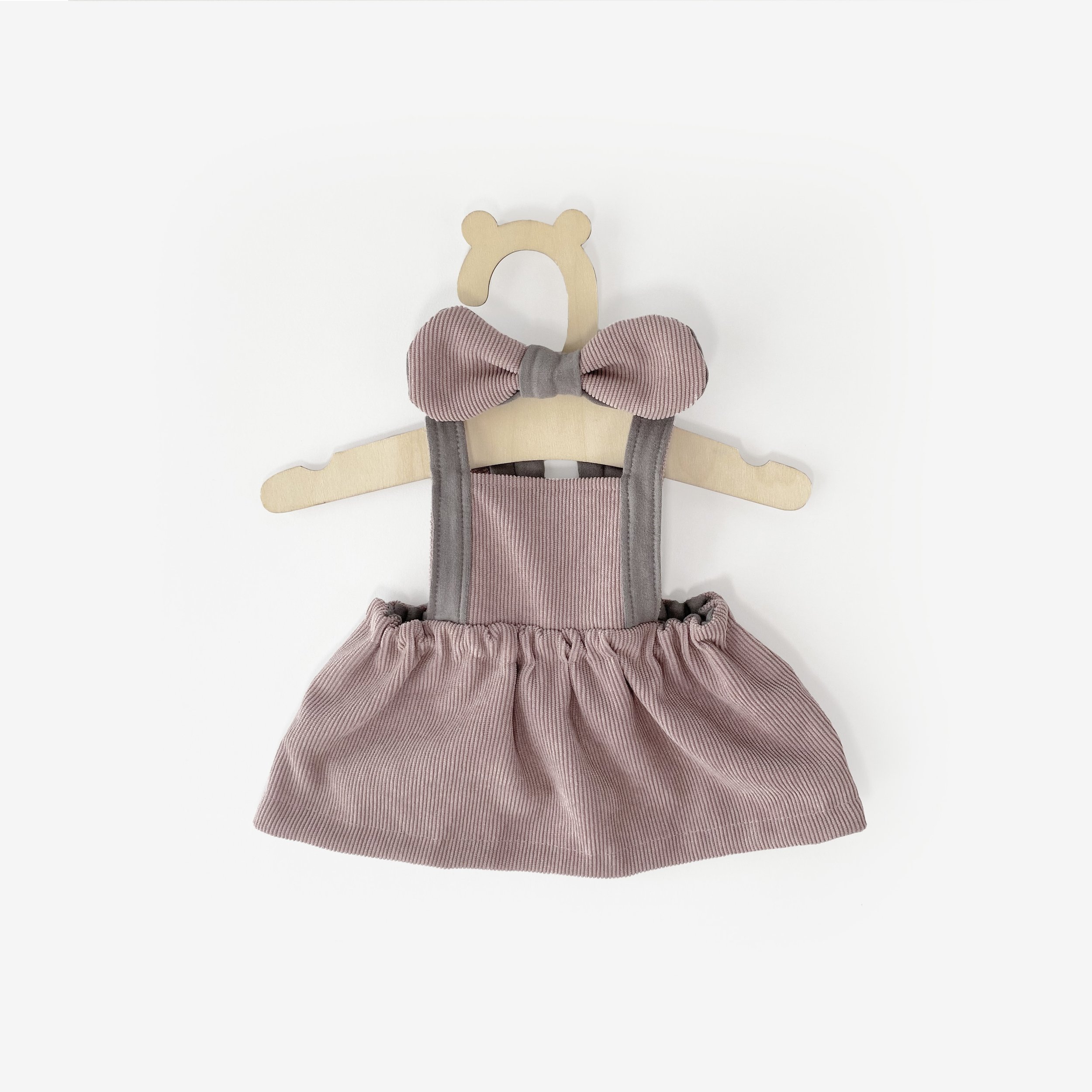 Dear Mello Handcrafted Organic Plush Bunny Blush Reversible Outfit Bow Headband