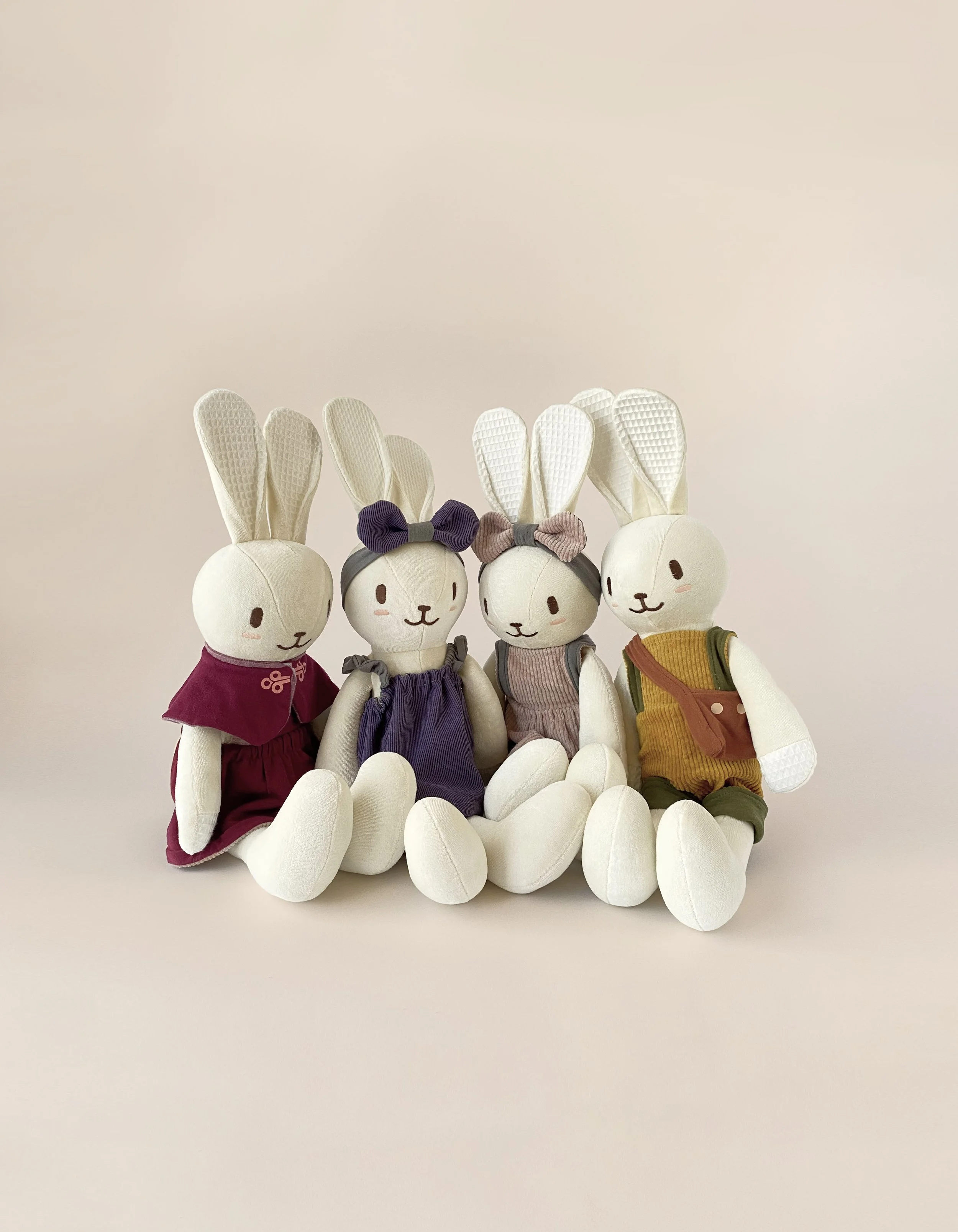 Dear Mello Organic Plush Bunny Handcrafted Small Batch Eco-friendly