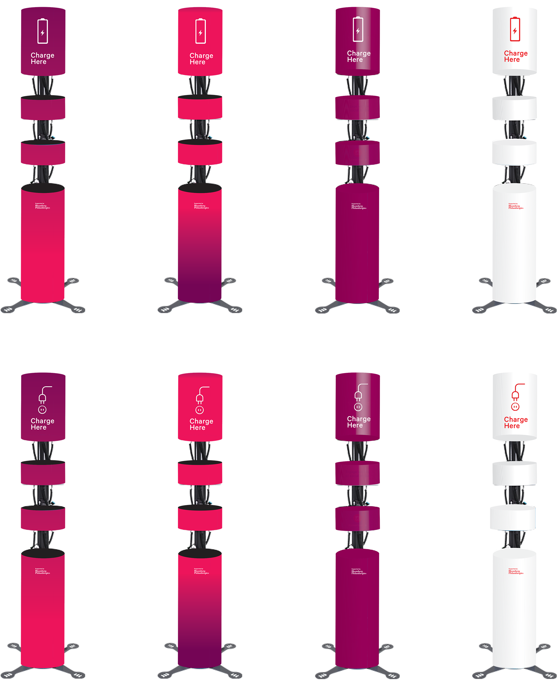 Design — cell charging tower graphics for The Met Museum