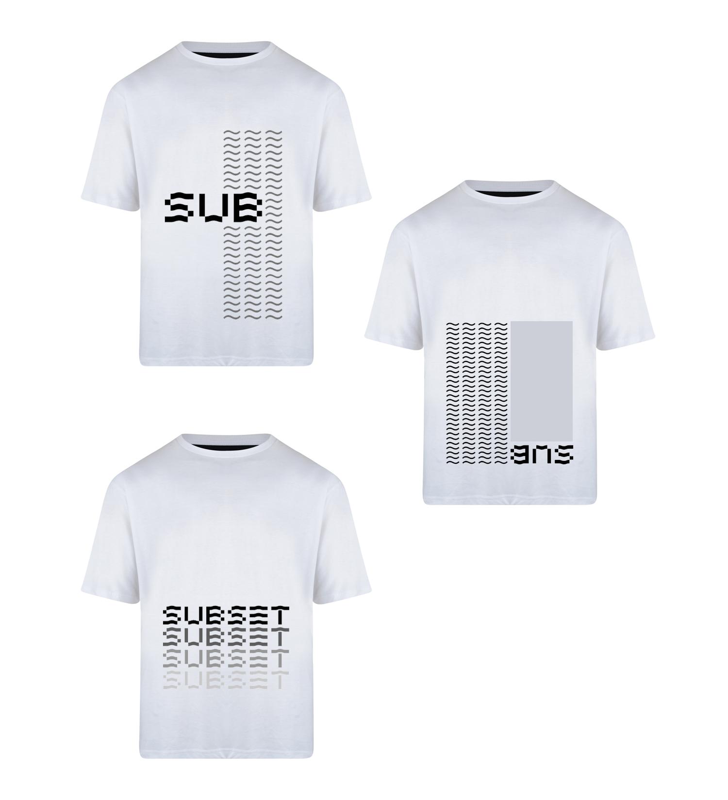 Bespoke typeface, wordmark, apparel for Subset