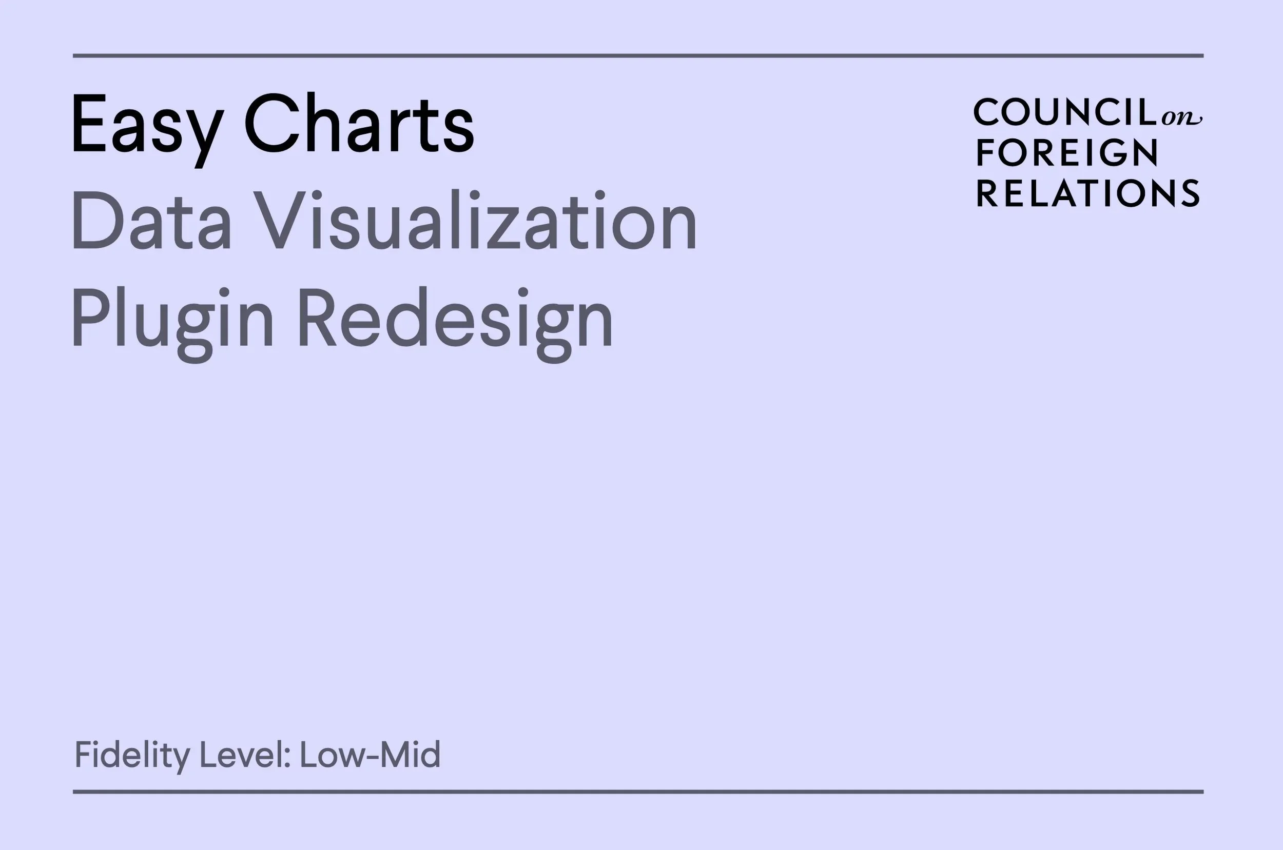 Easy Charts—Data Viz Plugin Redesign for Council on Foreign Relations