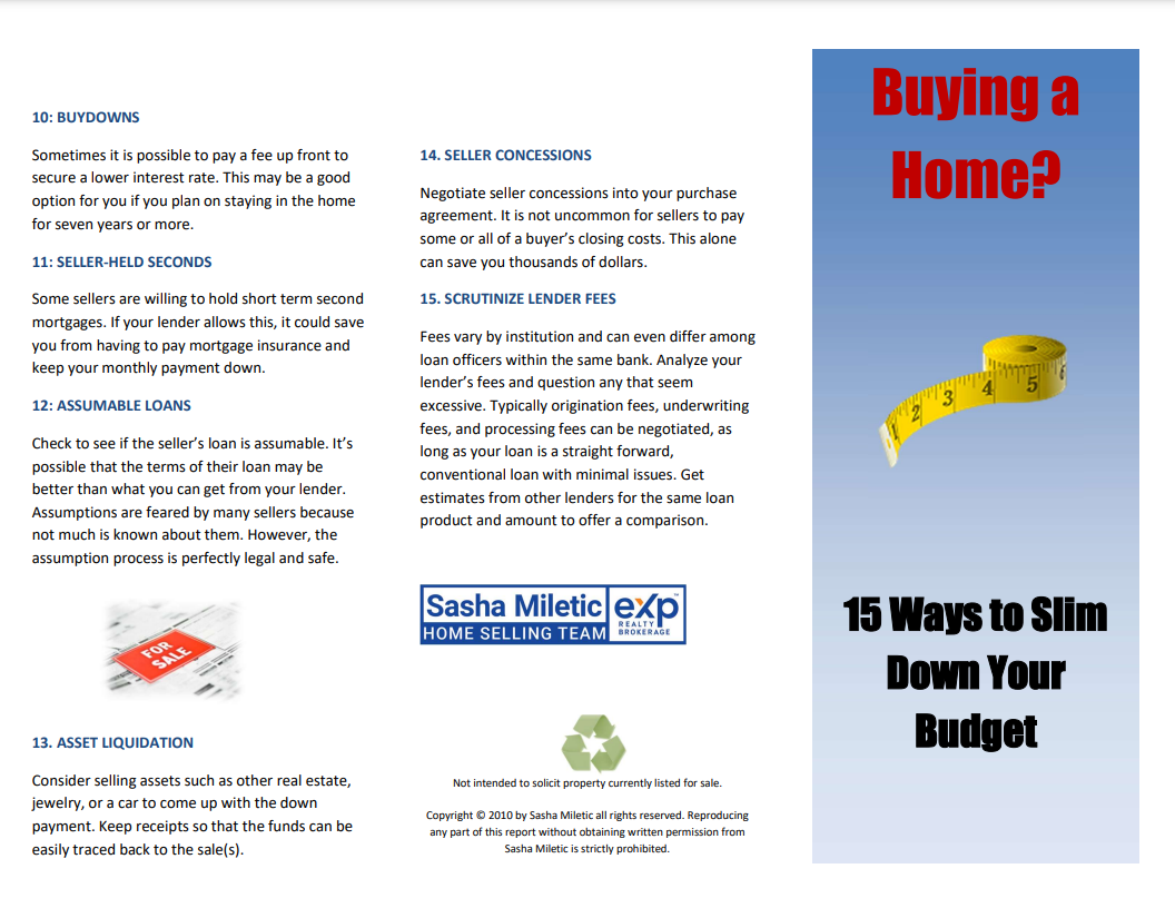 Buying a Home_Keep Your Budget Lean With These 15 Cost Cutting Tips
