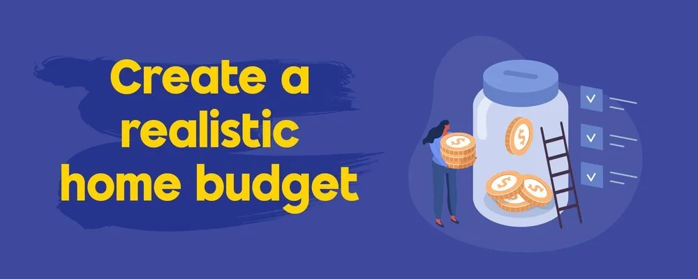Create a realistic home budget flyer