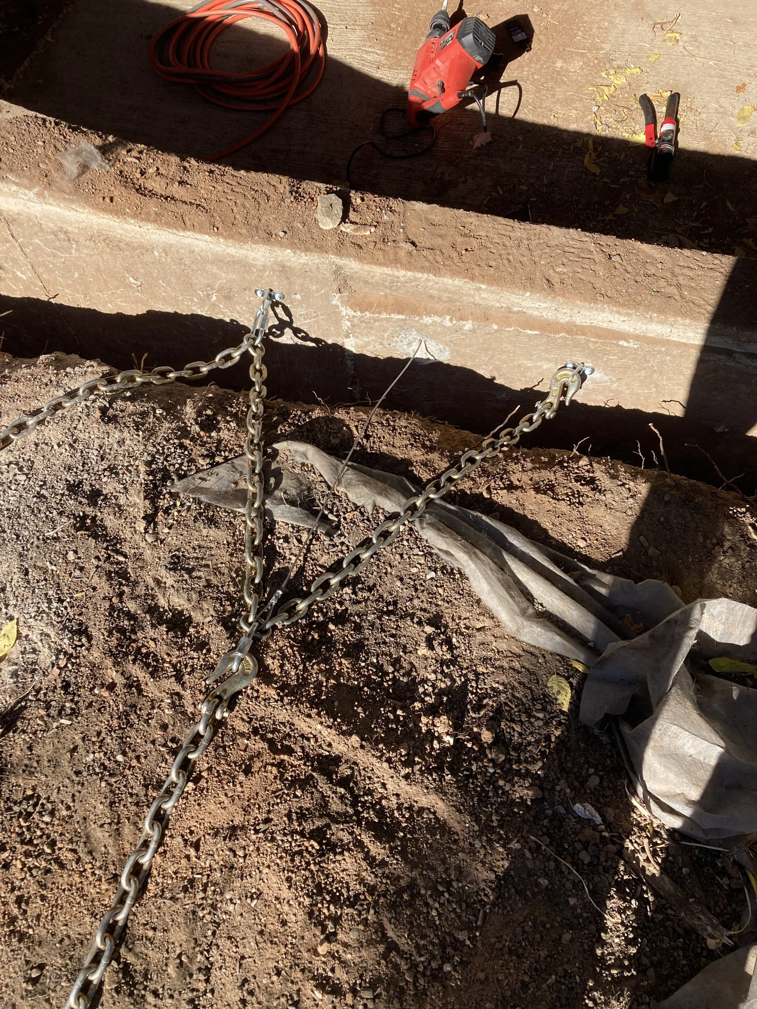 3 to 1 pully system and anchor to correct wall, structural work for XBar7 Communications 2021
