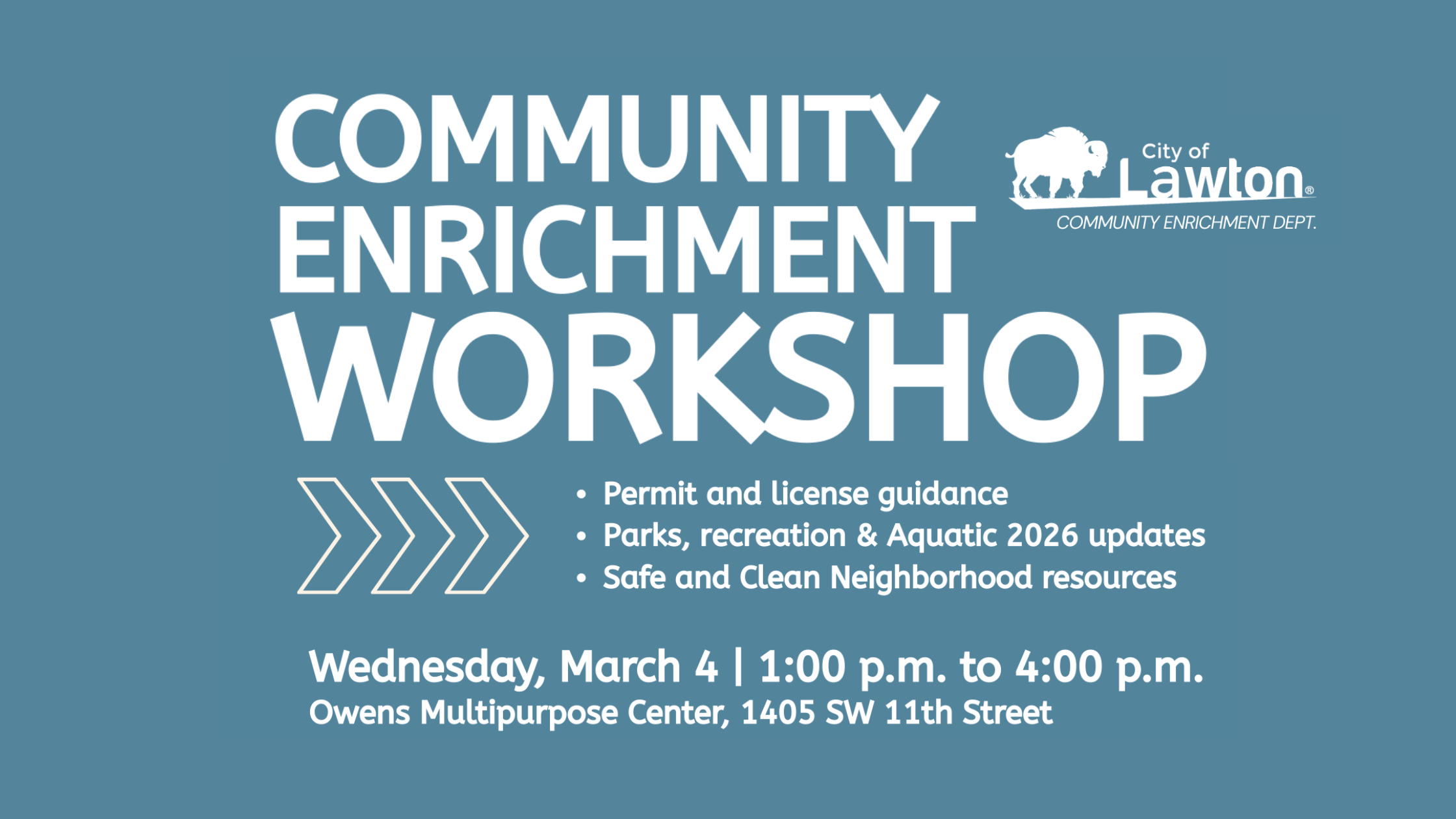 Community Enrichment Workshop 