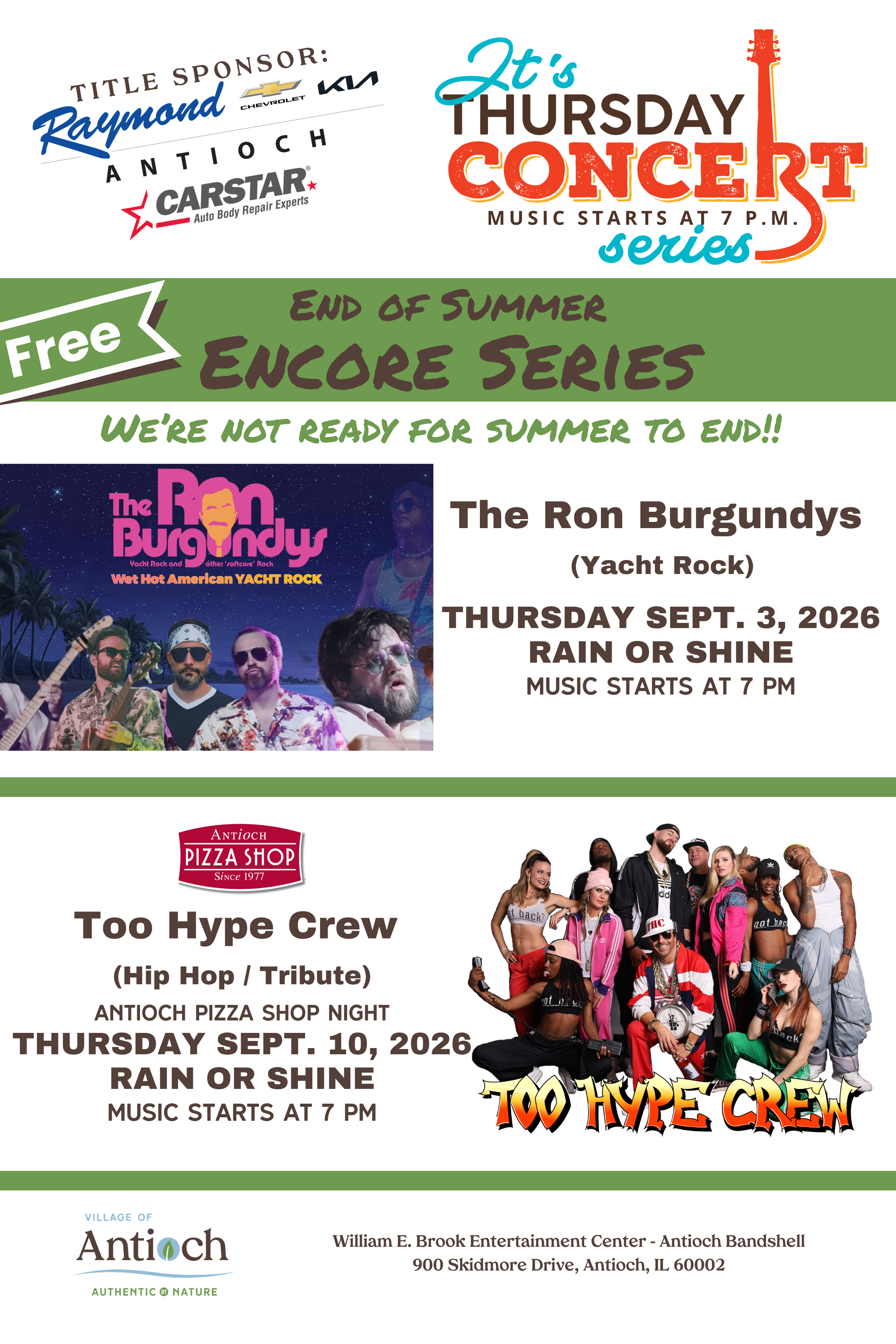 It's Thursday Concert Series with Too Hype Crew
