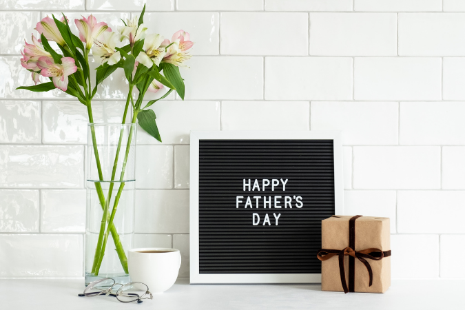 happy father's day flowers and gift