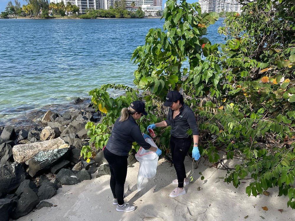  AD&amp;V team members participating in Condado Lagoon cleanup 