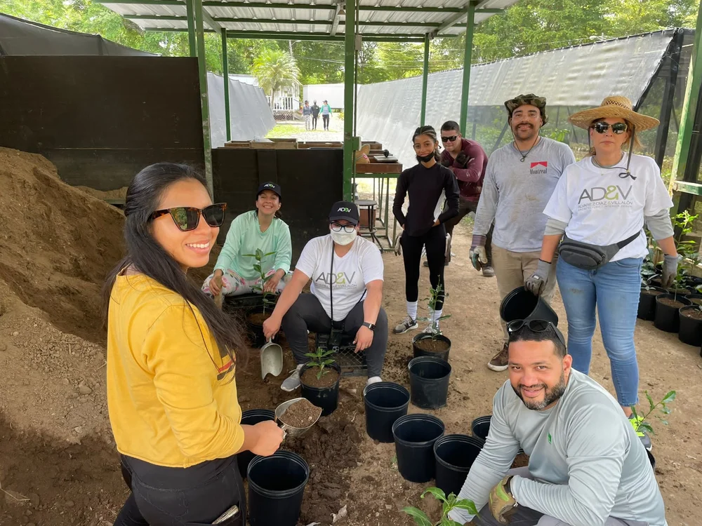  The AD&amp;V Team posing for a group picture. 