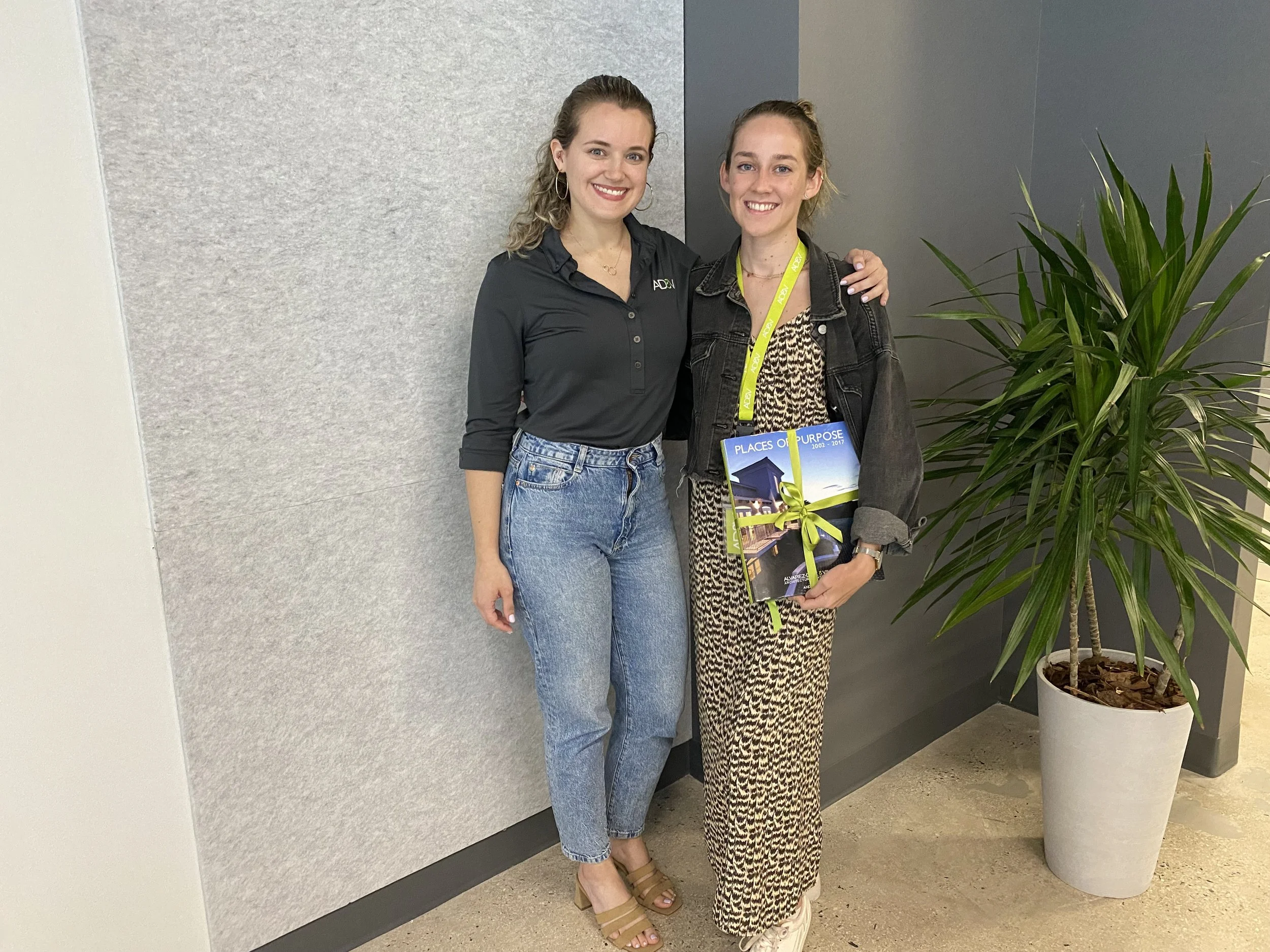 AD&V team member with an intern.