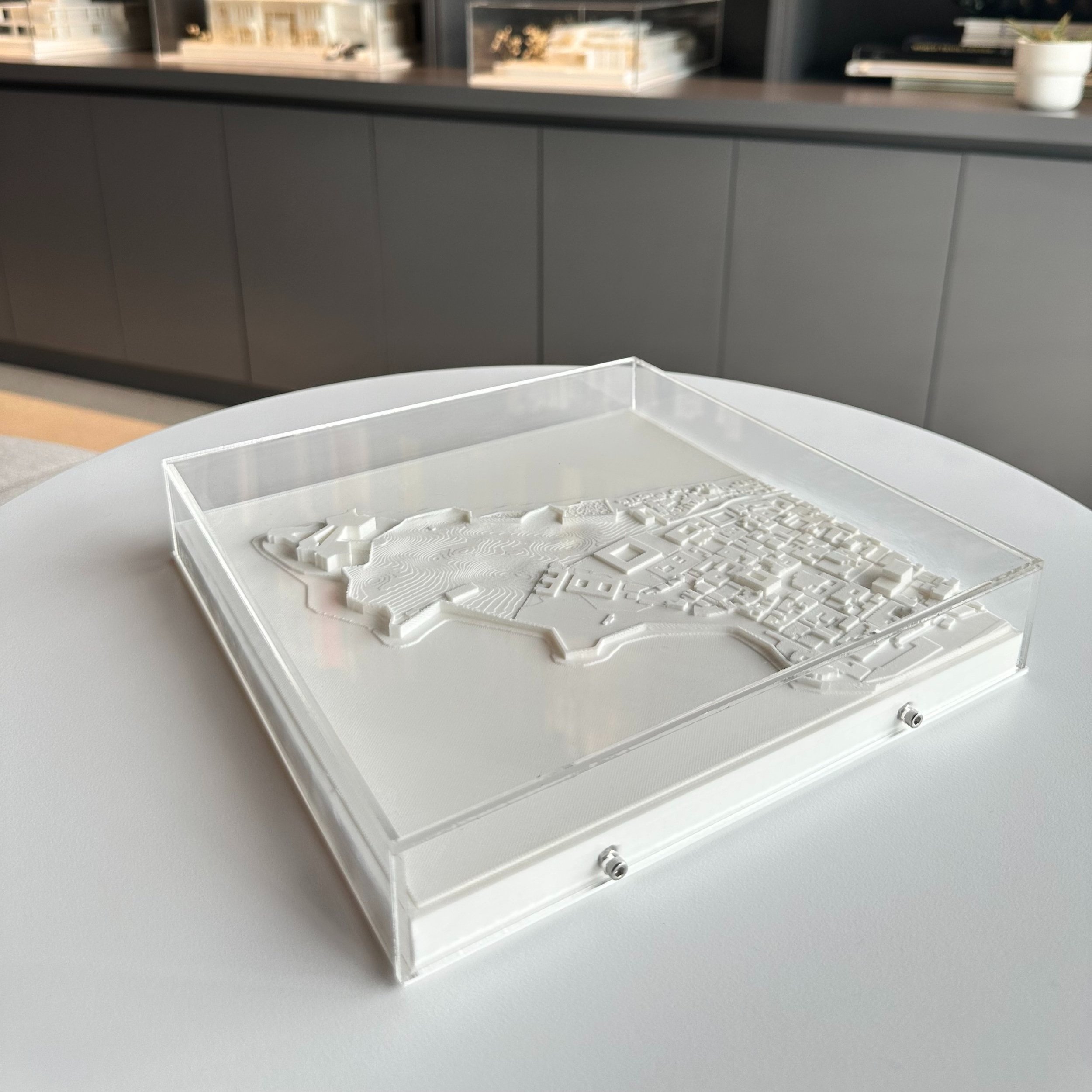 3D printed cityscape of San Juan, Puerto Rico.