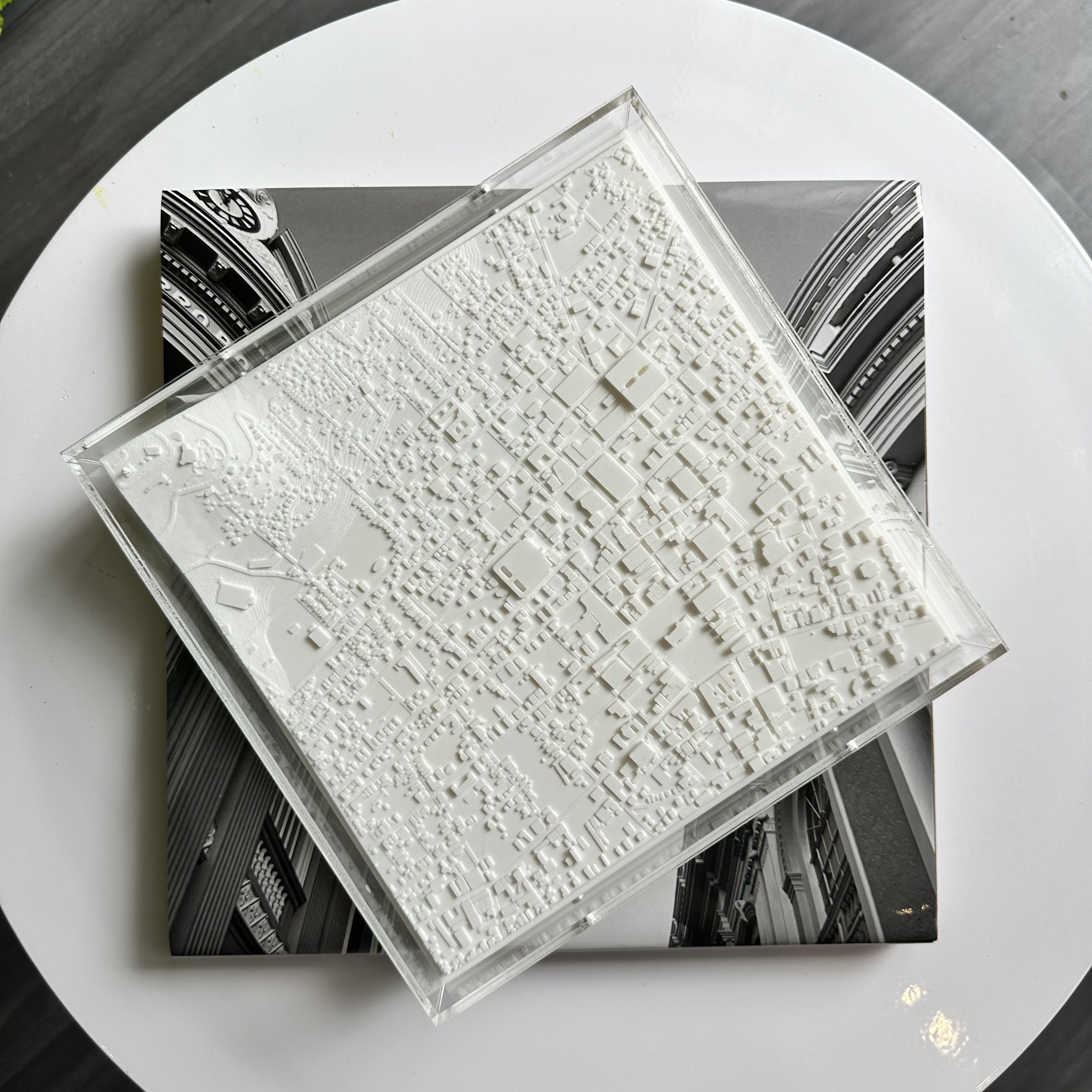 3D printed cityscape of Ponce, Puerto Rico.