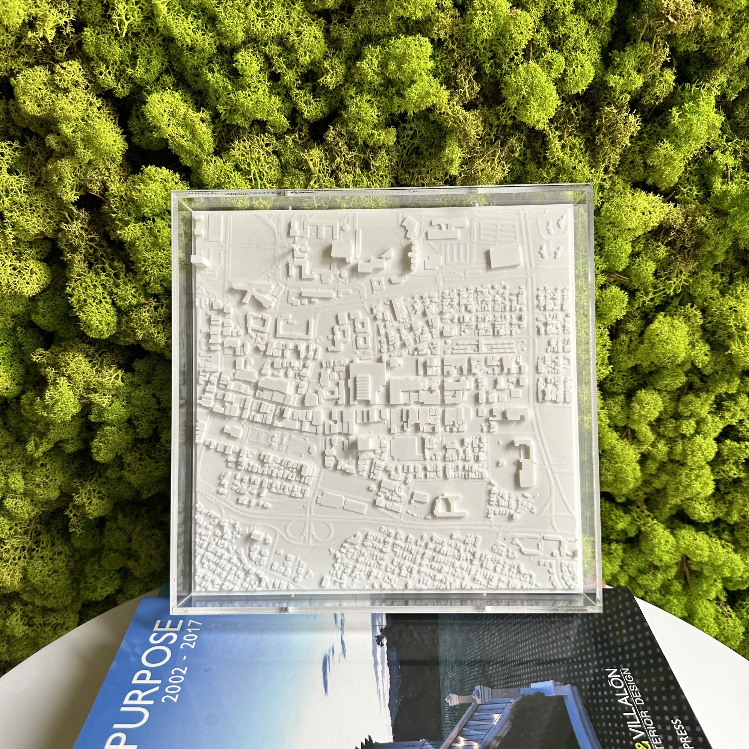 3D printed cityscape of Río Piedras, Puerto Rico.