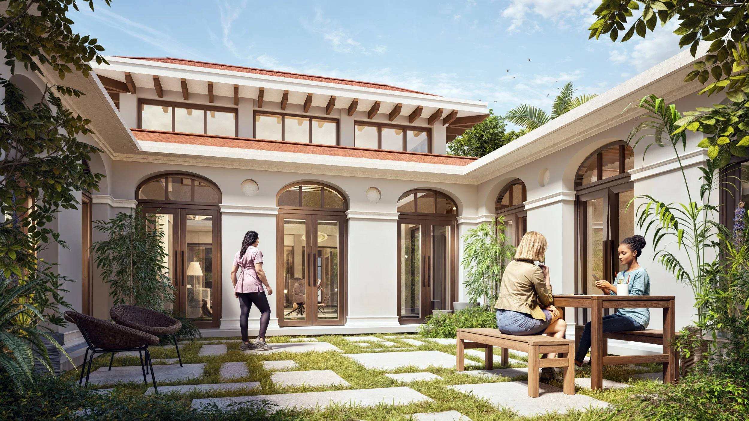  Conceptual rendering of a wellness &amp; spiritual center. 