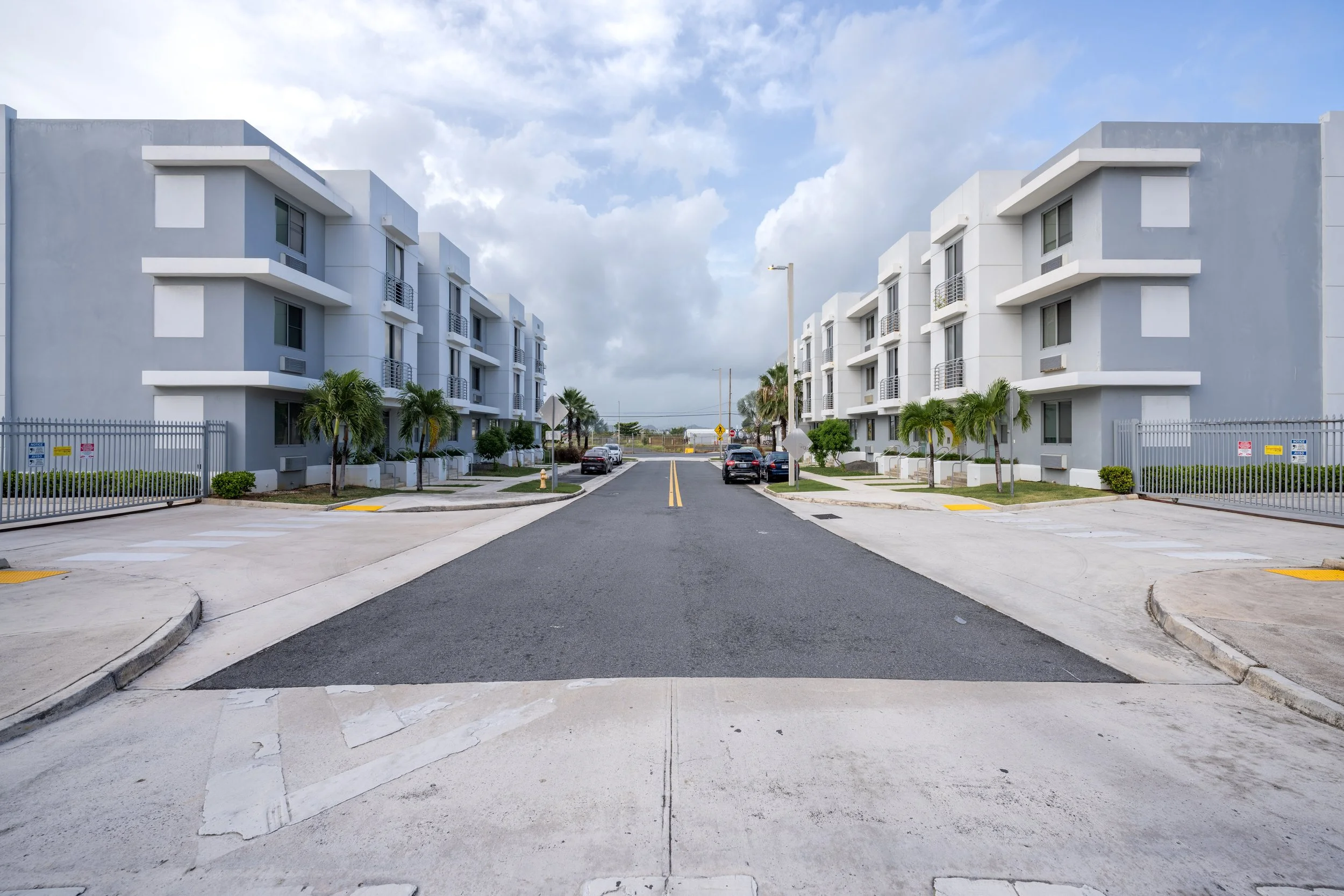  Exterior view of Bayshore Villas affordable housing project. 