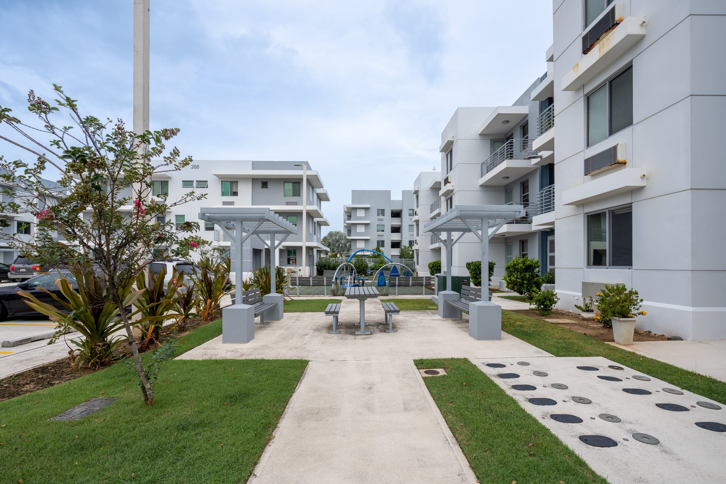  Exterior view of Bayshore Villas affordable housing project. 