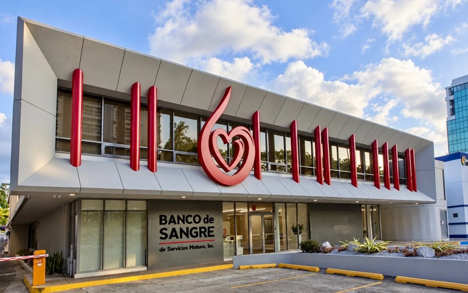 Exterior view of the Mutual Services Blood Bank project.