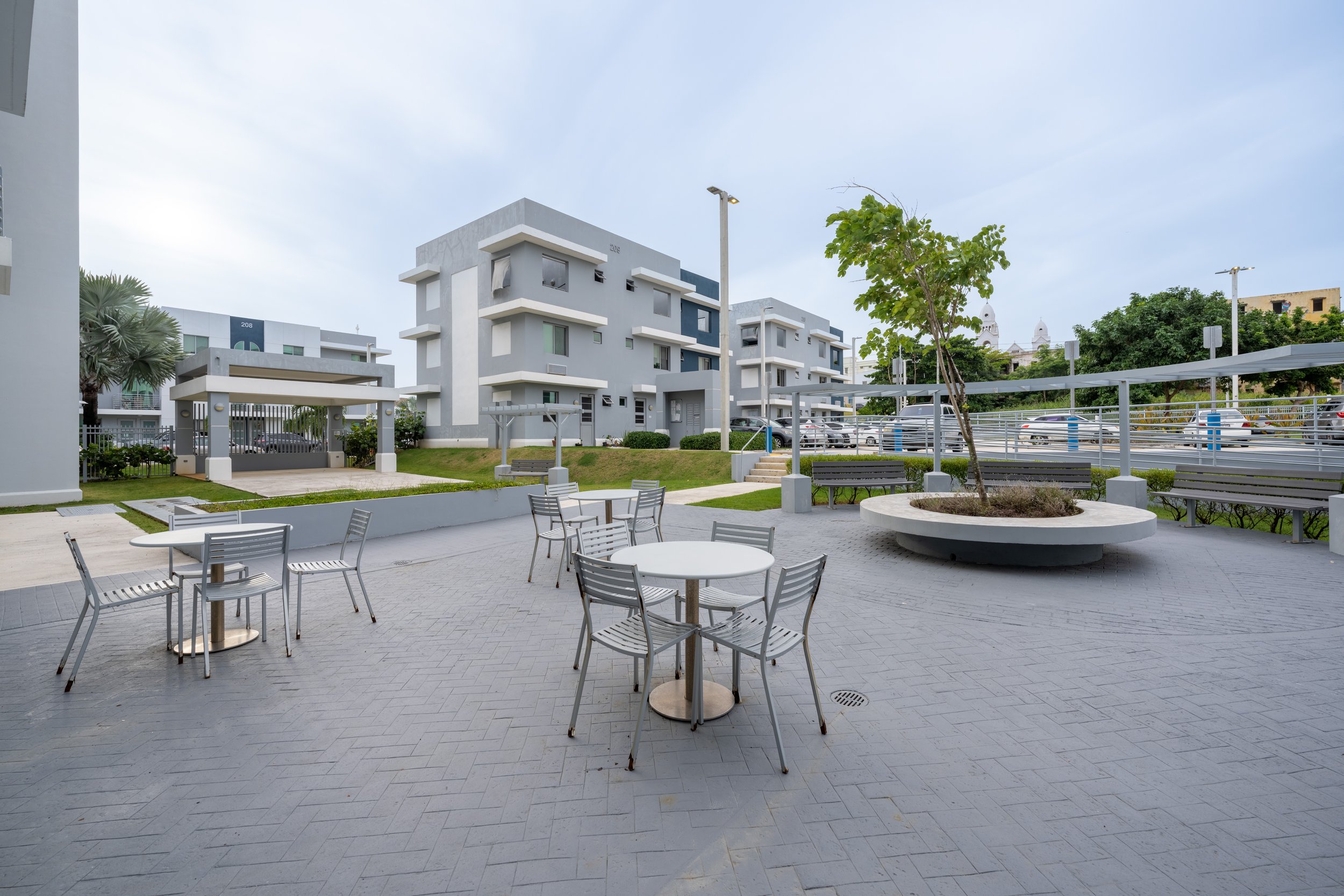  Exterior view of Bayshore Villas affordable housing project. 