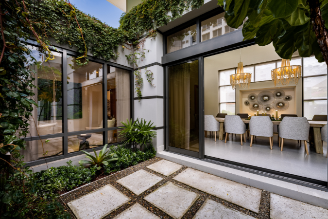 Patio of a condado residence project.