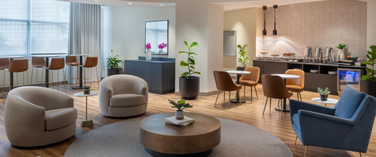 Sheraton hotel lounge.