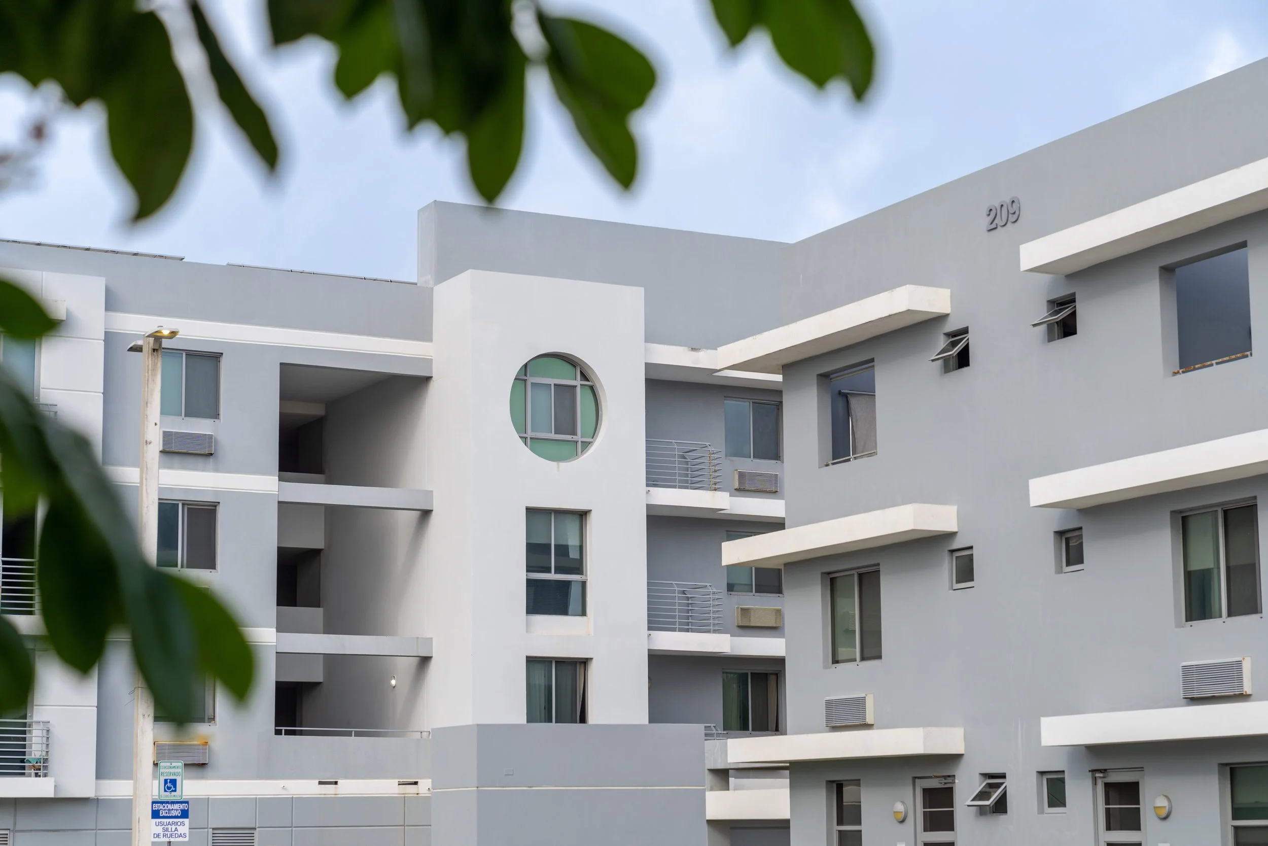  Exterior view of Bayshore Villas affordable housing project. 