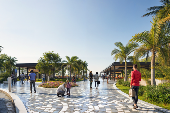 A waterfront plaza project.