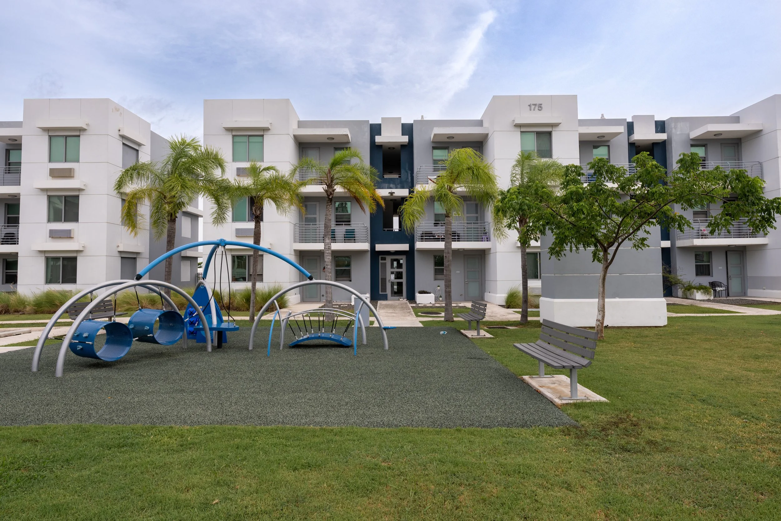  Exterior view of Bayshore Villas affordable housing project. 