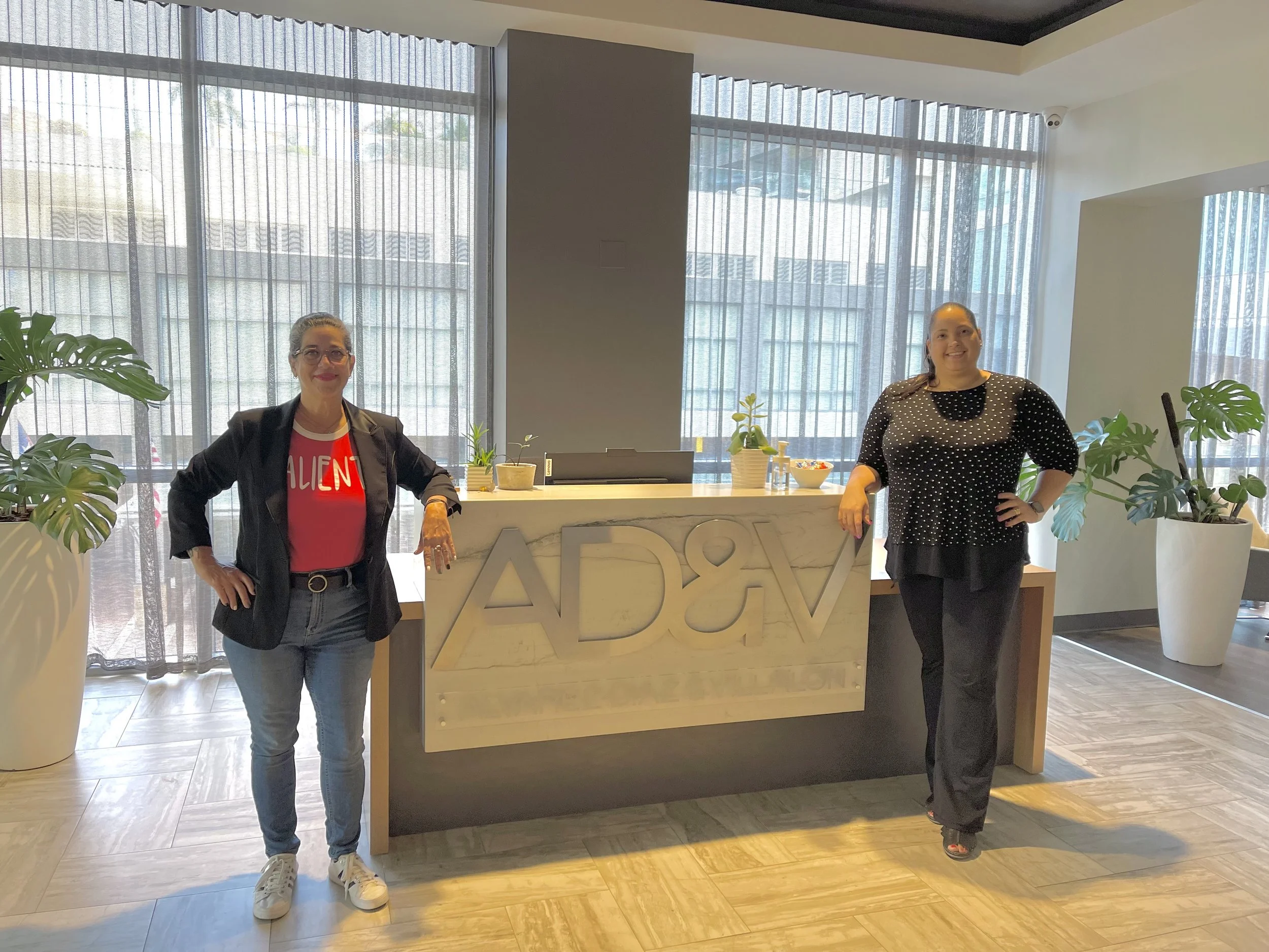 AD&V team members at meeting for project