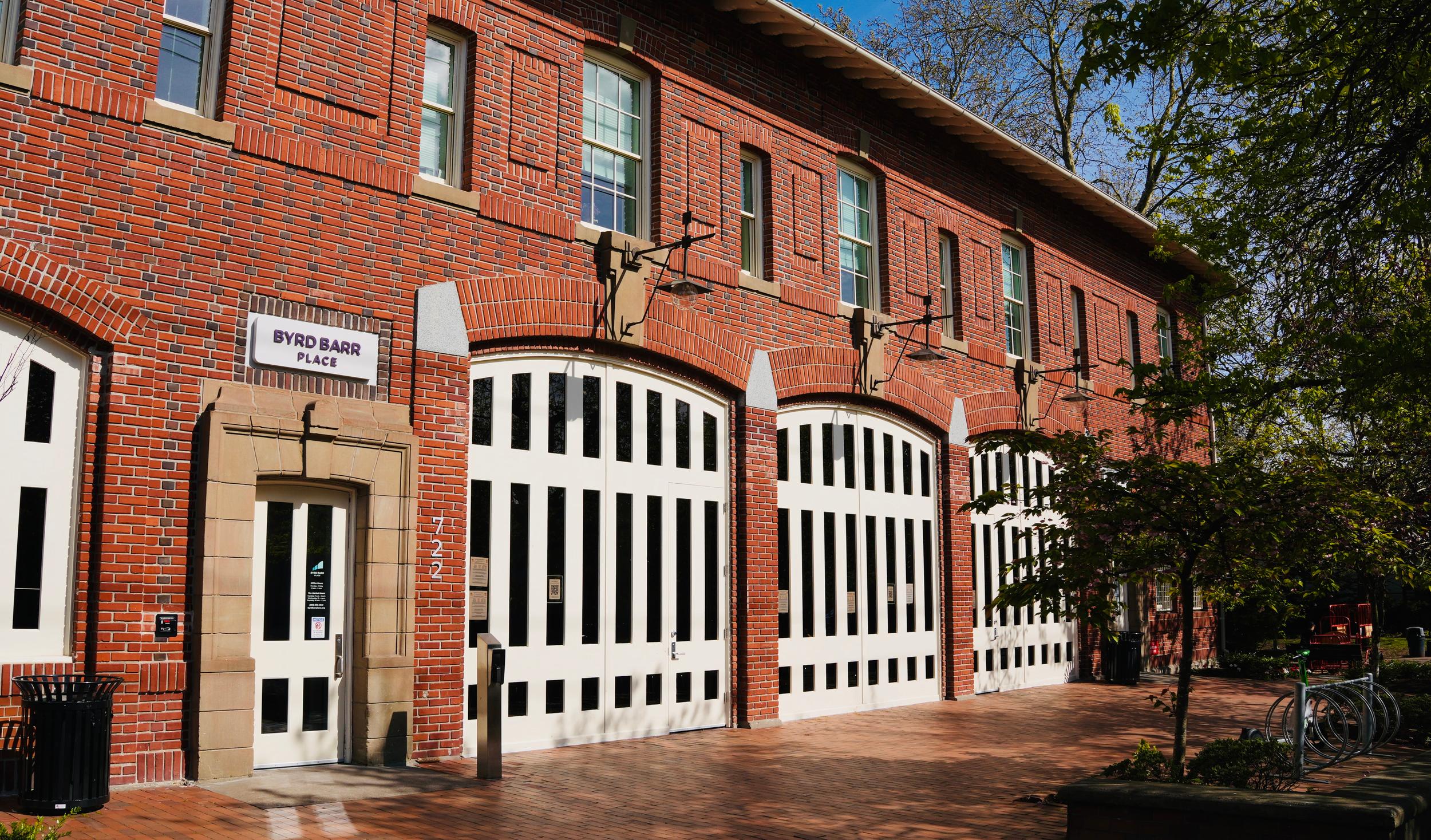 Outside building with sign Byrd Barr Place