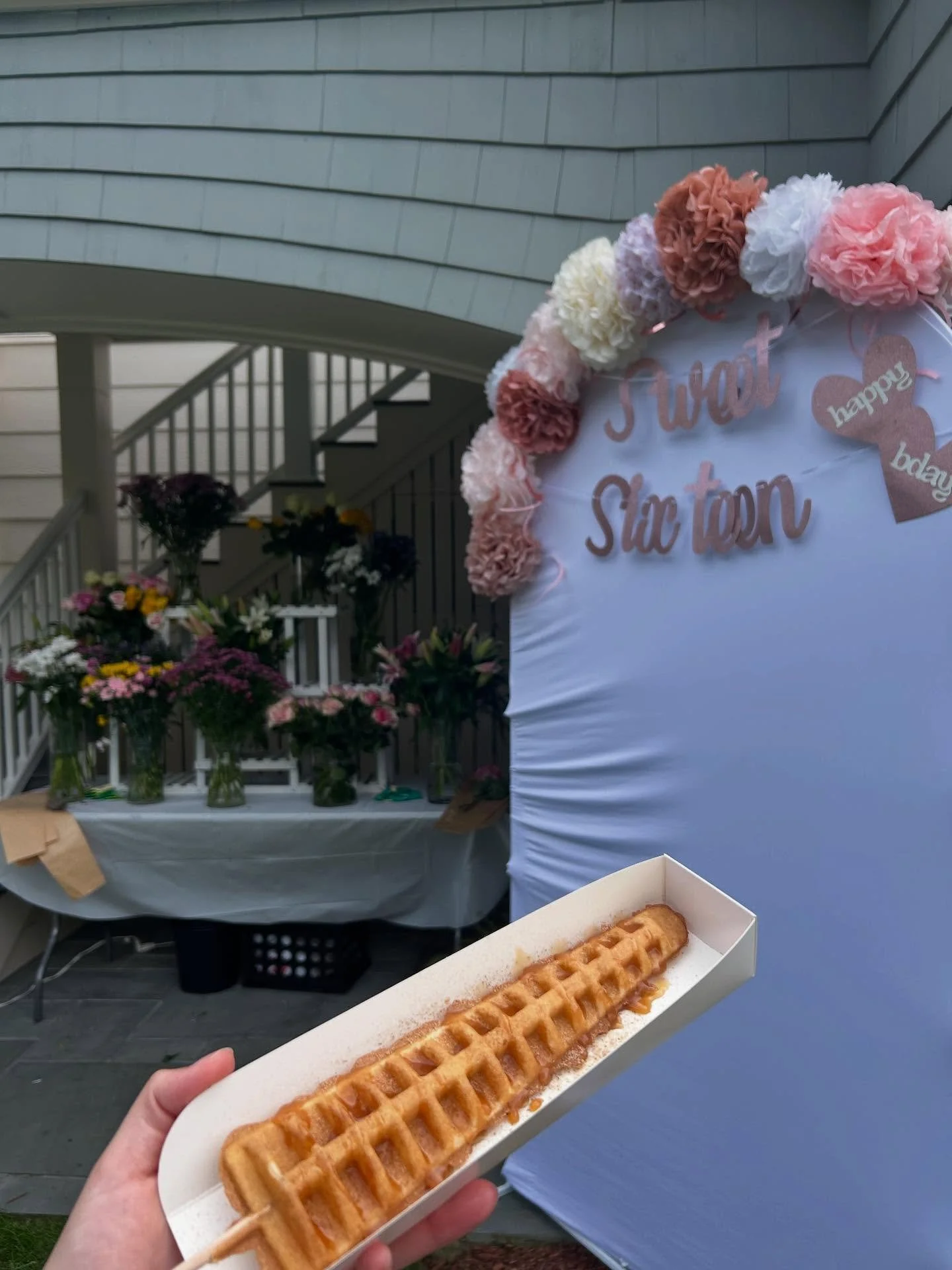 Happy Sweet 16 Emma! Thank you so much for having Waffle &amp; Sugar be a part of your birthday celebration! Couldn&rsquo;t have been more sweet with all the sugar🧇🎈🥳