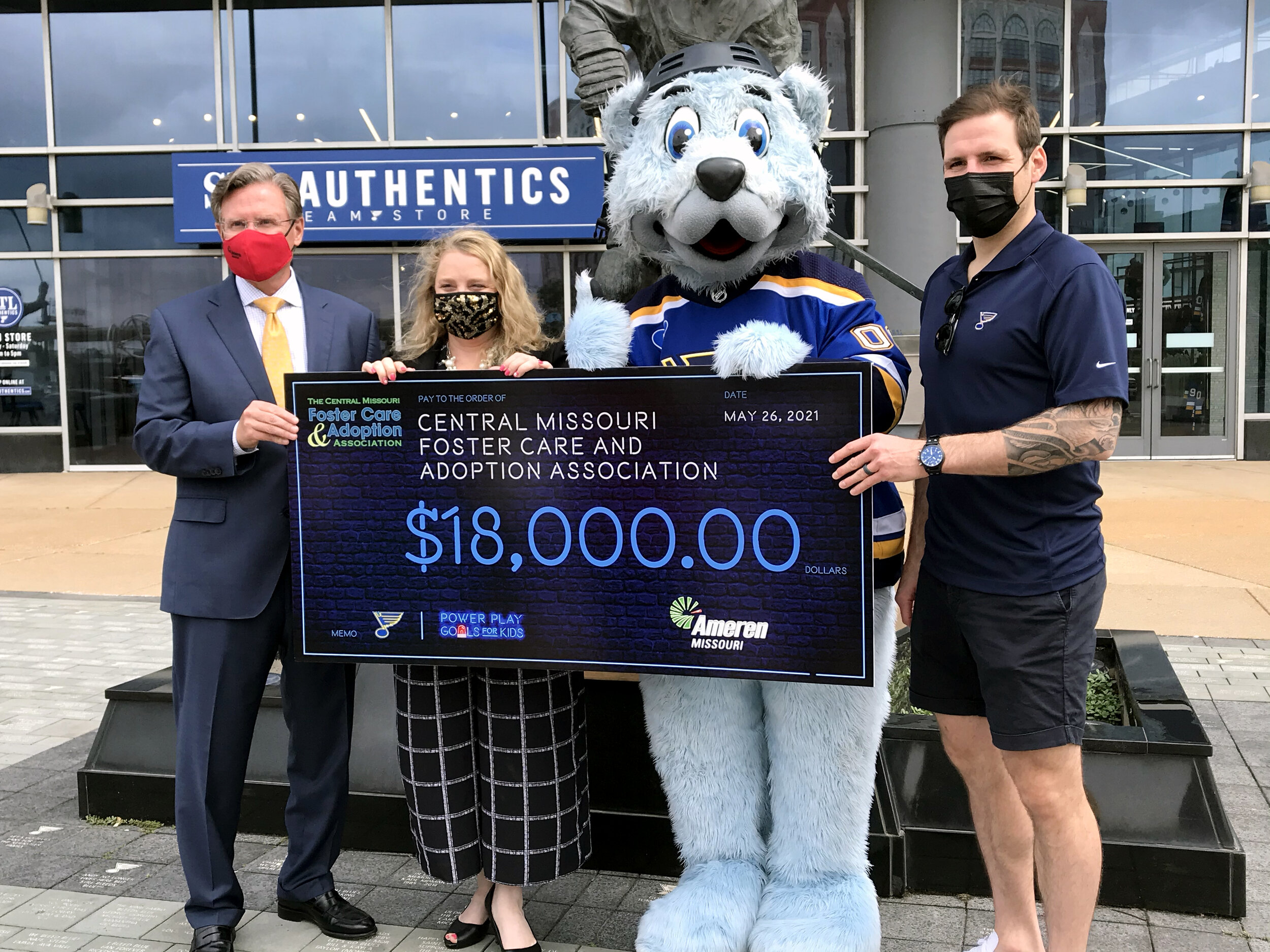 Blues and Ameren Award $21,000 to Charities