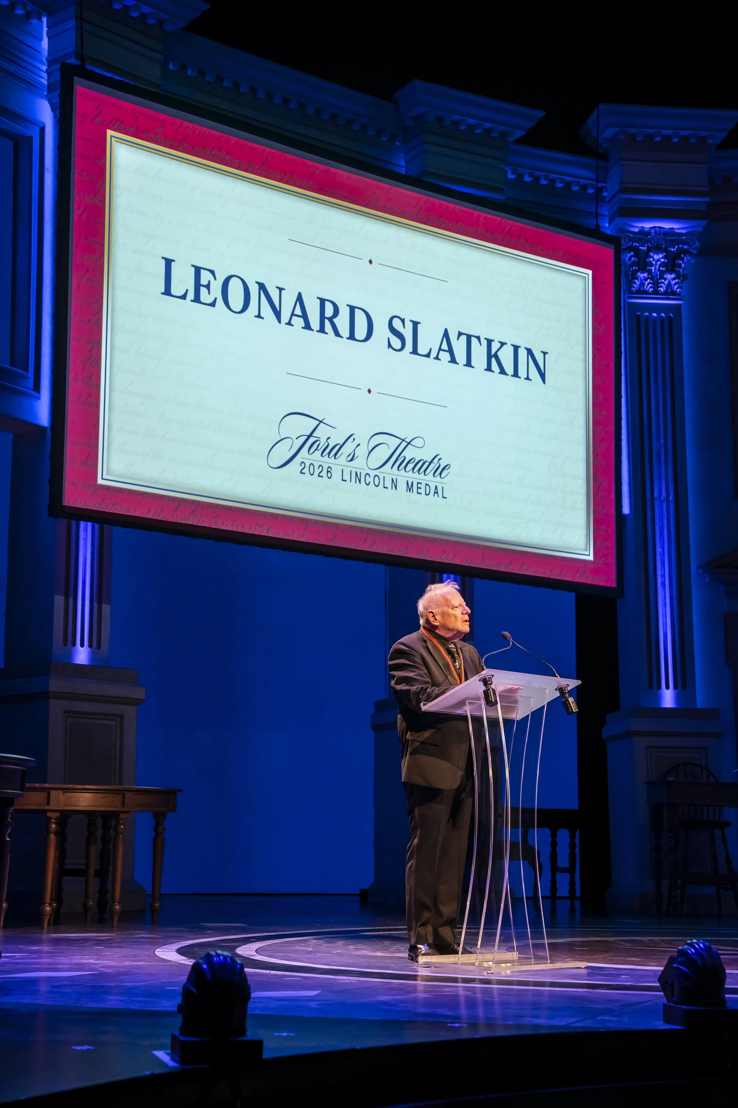 Conductor Laureate of SLSO Leonard Slatkin Receives Lincoln Medal in Washington, D.C. 