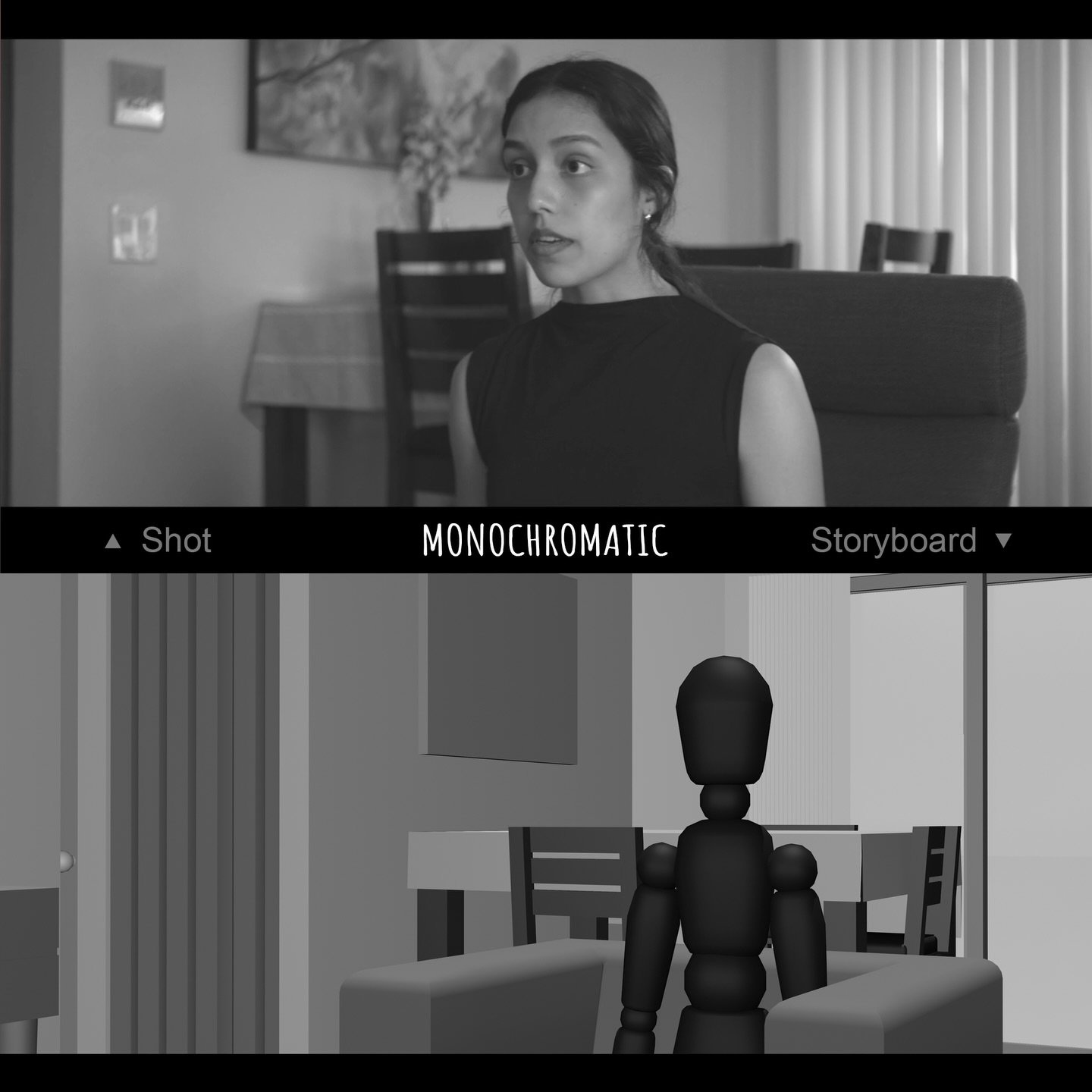 Monochromatic Behind the Scenes: Shot vs. Storyboard, a peak at pre-production planning.