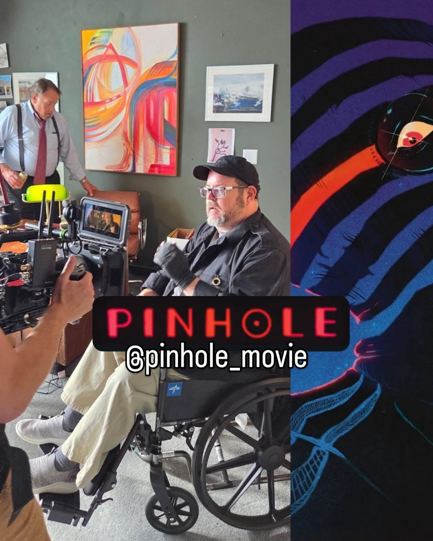 Every time I think my place is behind the camera, they pull me back in front of one! It must be my rugged handsomeness. Photo by @kylelyman_ #pinhole 

(Indie film, San Diego, pinhole, mega64)