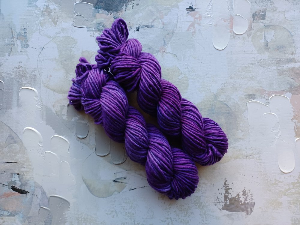 Royalty - Hand-dyed Yarn, Bulky Yarn, Chunky Yarn, Wool Yarn, Purple -  Single Ply - Superwash Merino/Nylon – 100g — Craftily Dyed Yarn