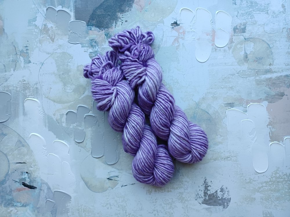 Amethyst - Hand-dyed Yarn, Bulky Yarn, Chunky Yarn, Wool Yarn
