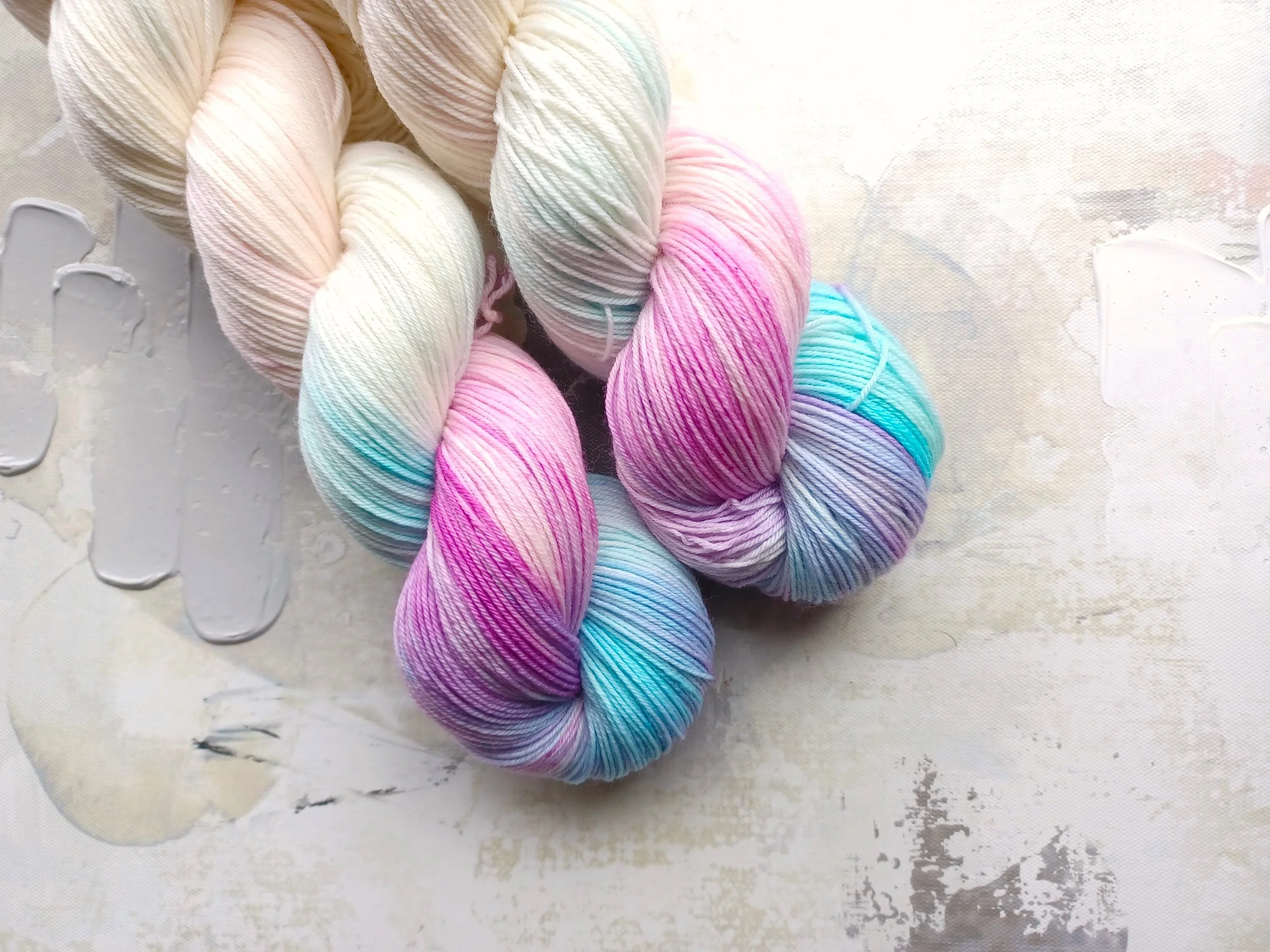 Chasing Unicorns - Hand-dyed Yarn, Sock Yarn, Wool Yarn - Pink and ...