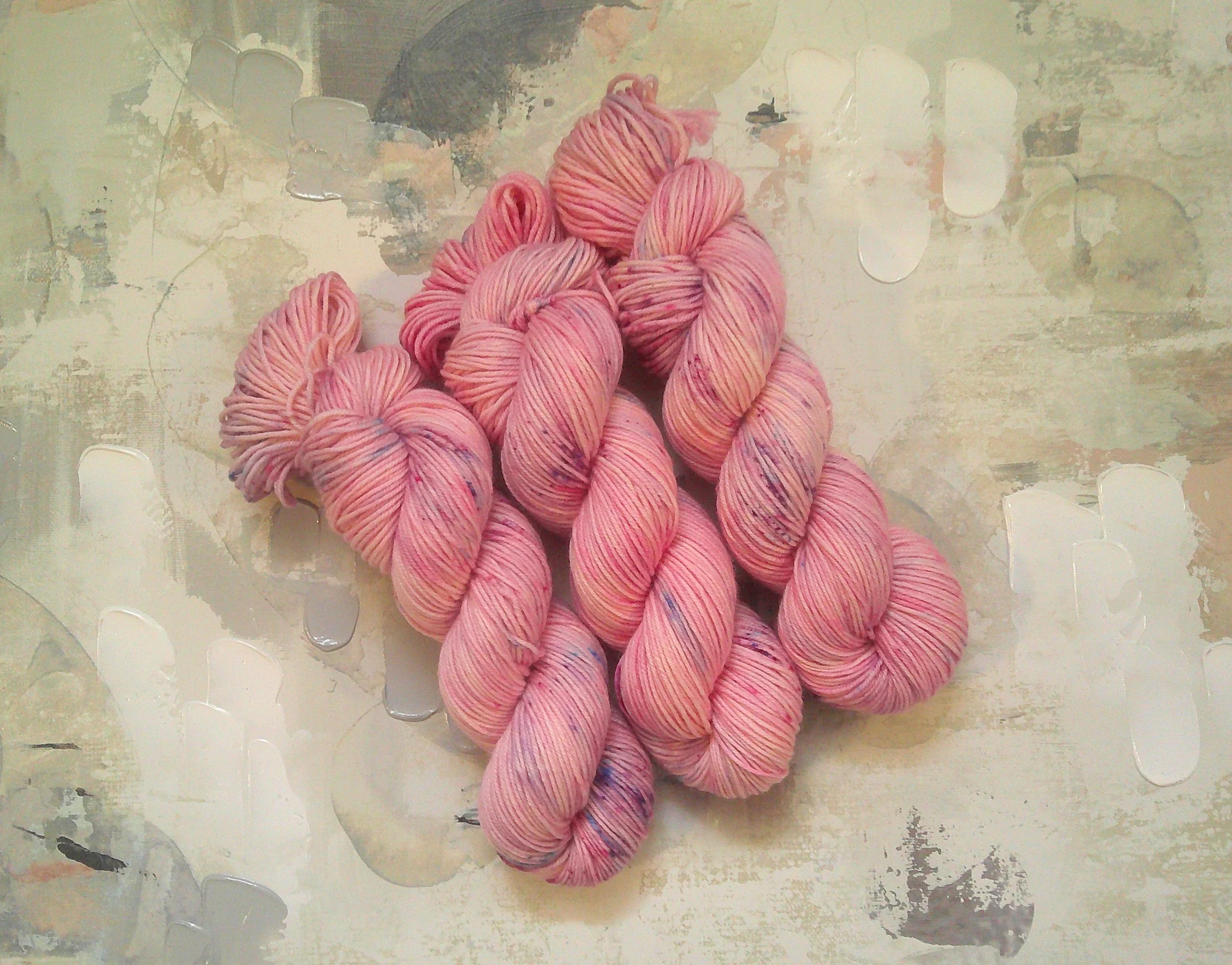 Freestyle Hand-dyed Yarn, DK Yarn, Wool Yarn - Pink, Purple, and Blue - A164 - 100% Merino - DK Weight - 100g