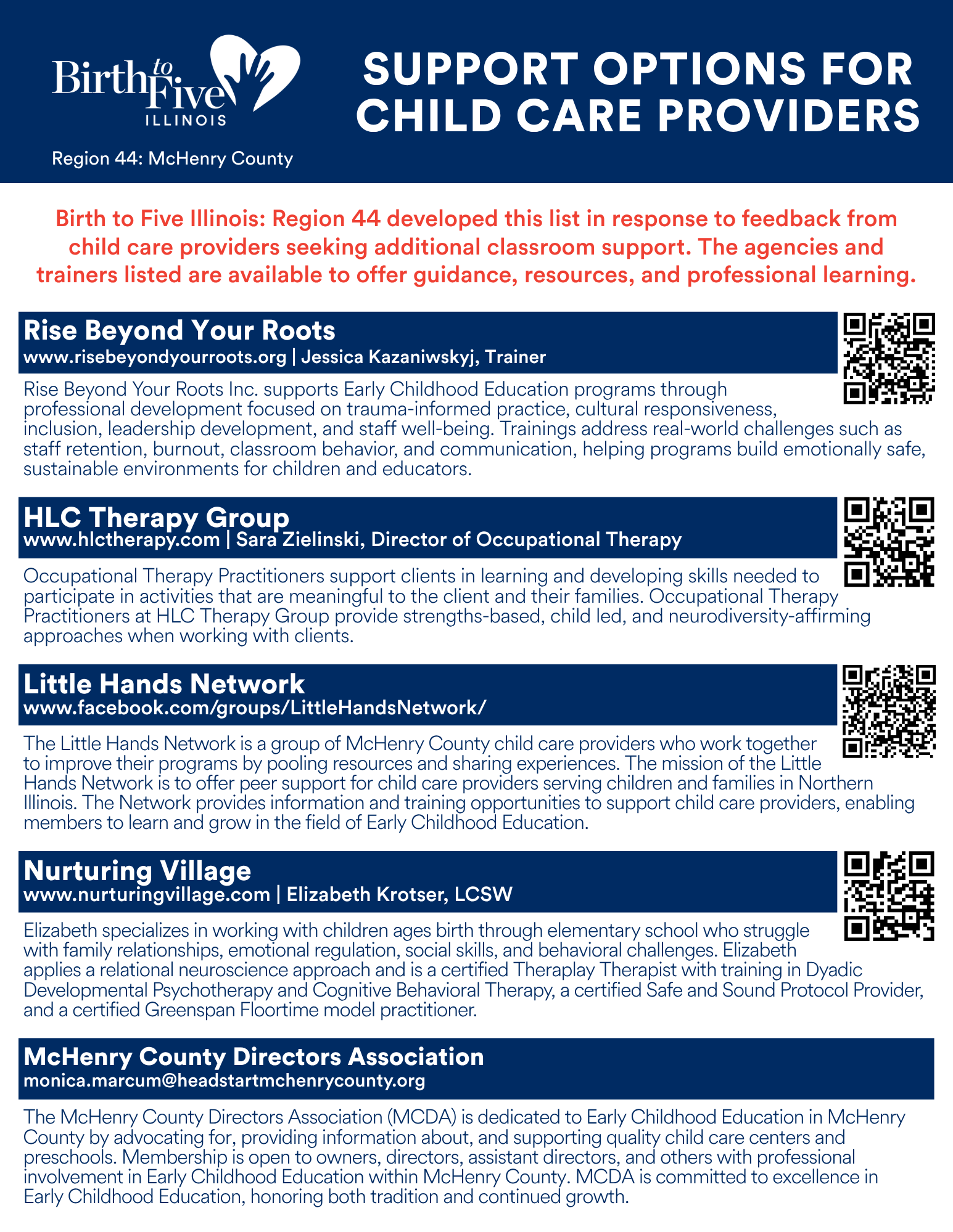 Support Options for Child Care Providers Flyer. Click to download!