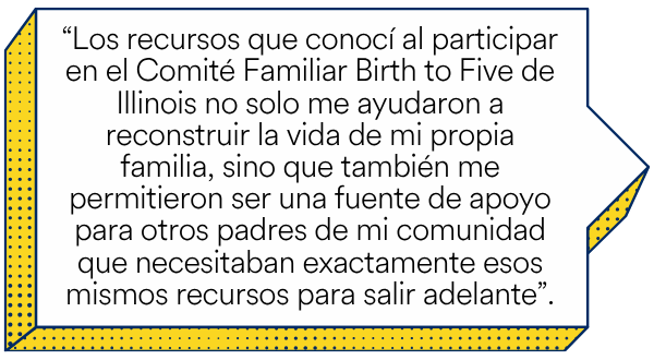 Una cita de un miembro del Comité dentro de un globo de diálogo.