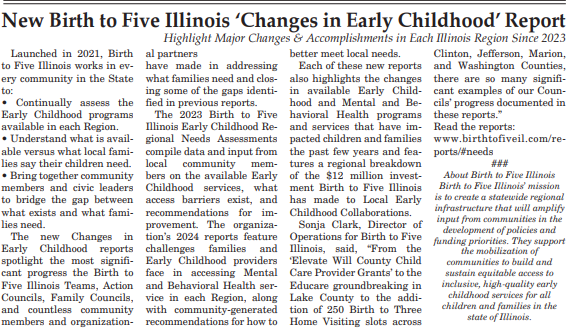 Image of article in newspaper. See above for article text.