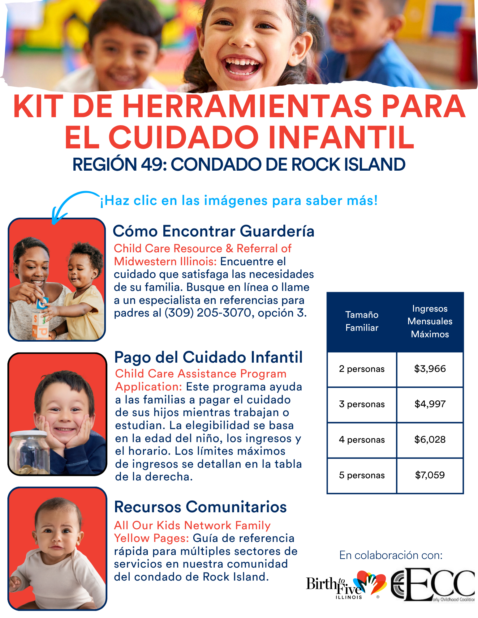 Imagen del folleto del kit de recursos sobre cuidado infantil para el condado de Rock Island. ¡Haz clic para descargarlo!