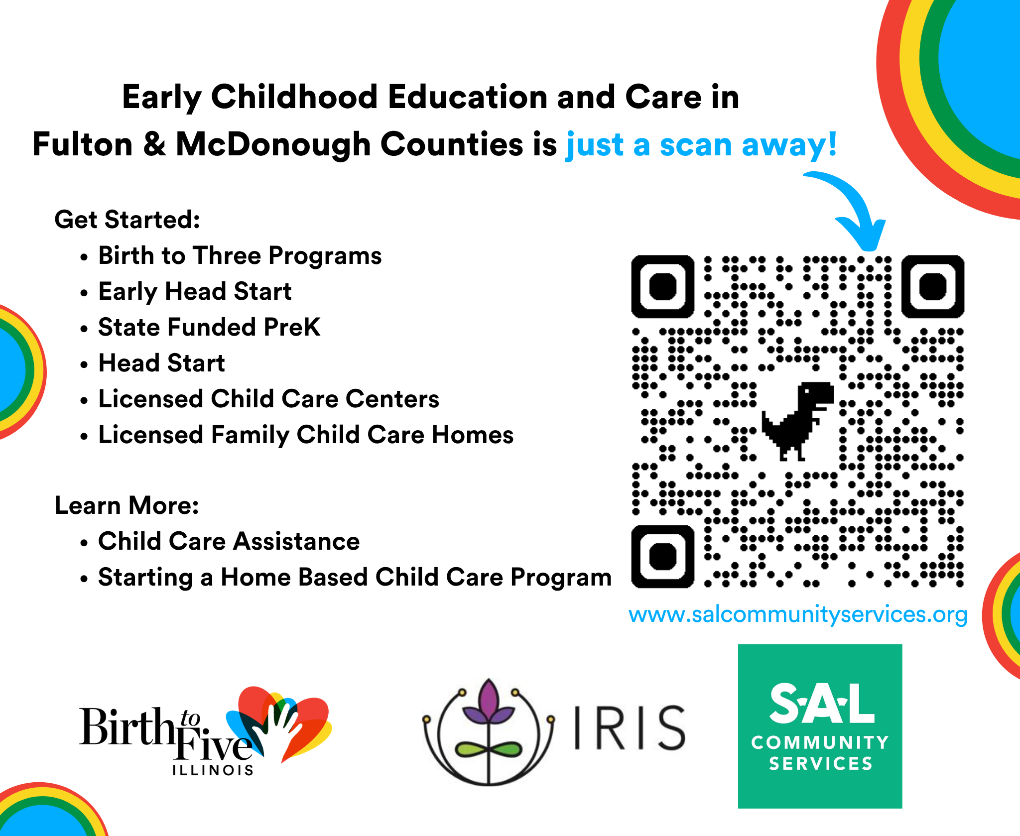 Image of post card for Early Childhood opportunities in Fulton & McDonough Counties. Click to download!