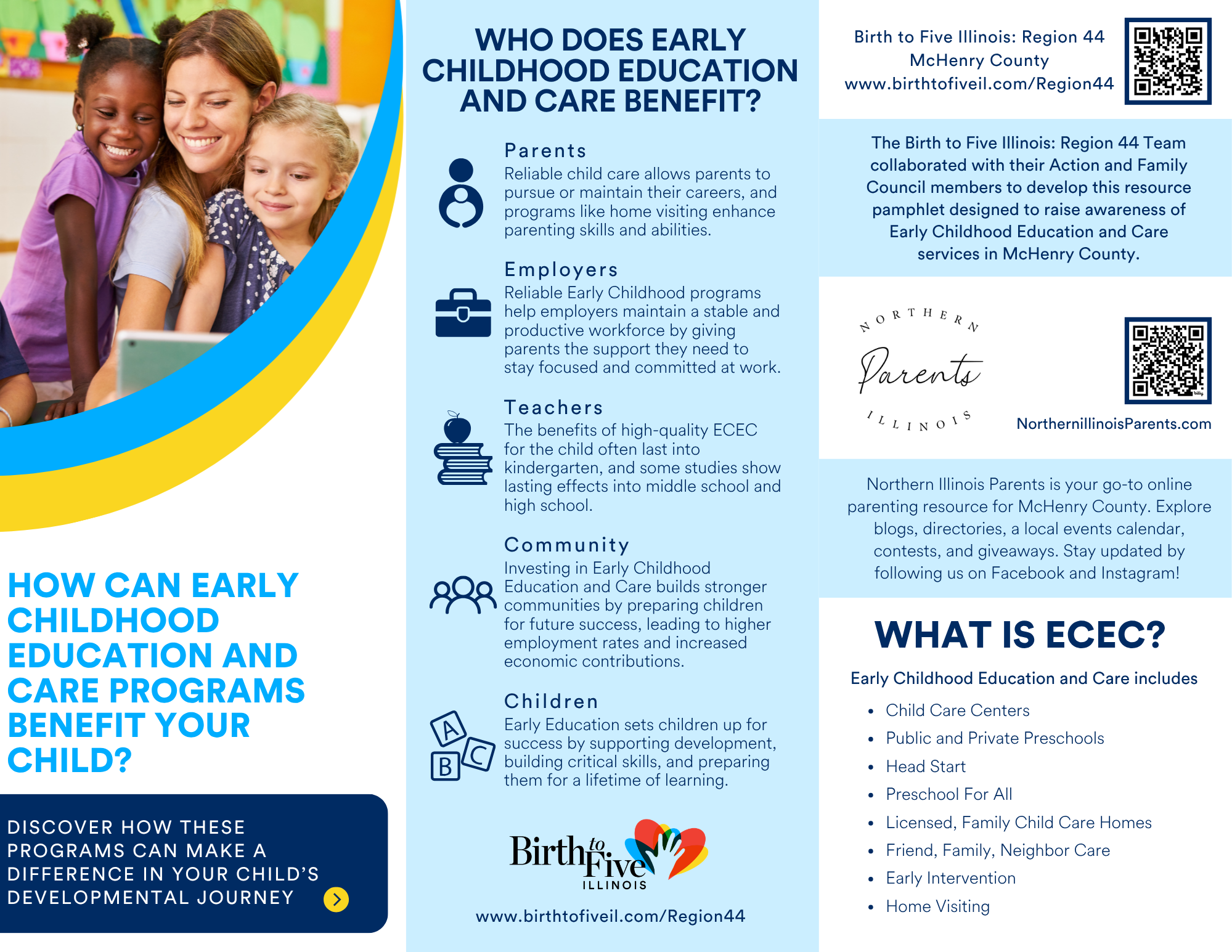 Benefits of Early Childhood Education & Care Pamphlet. Click to download!