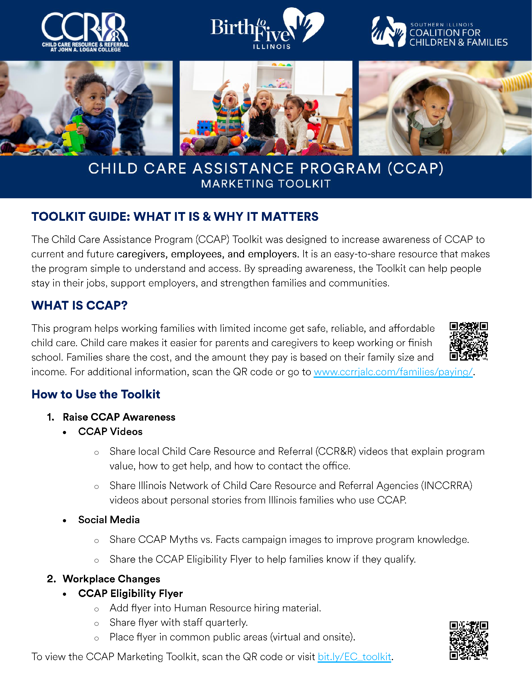 Image of flyer for the Child Care Assistance Program Marketing Toolkit. Click to download the flyer!