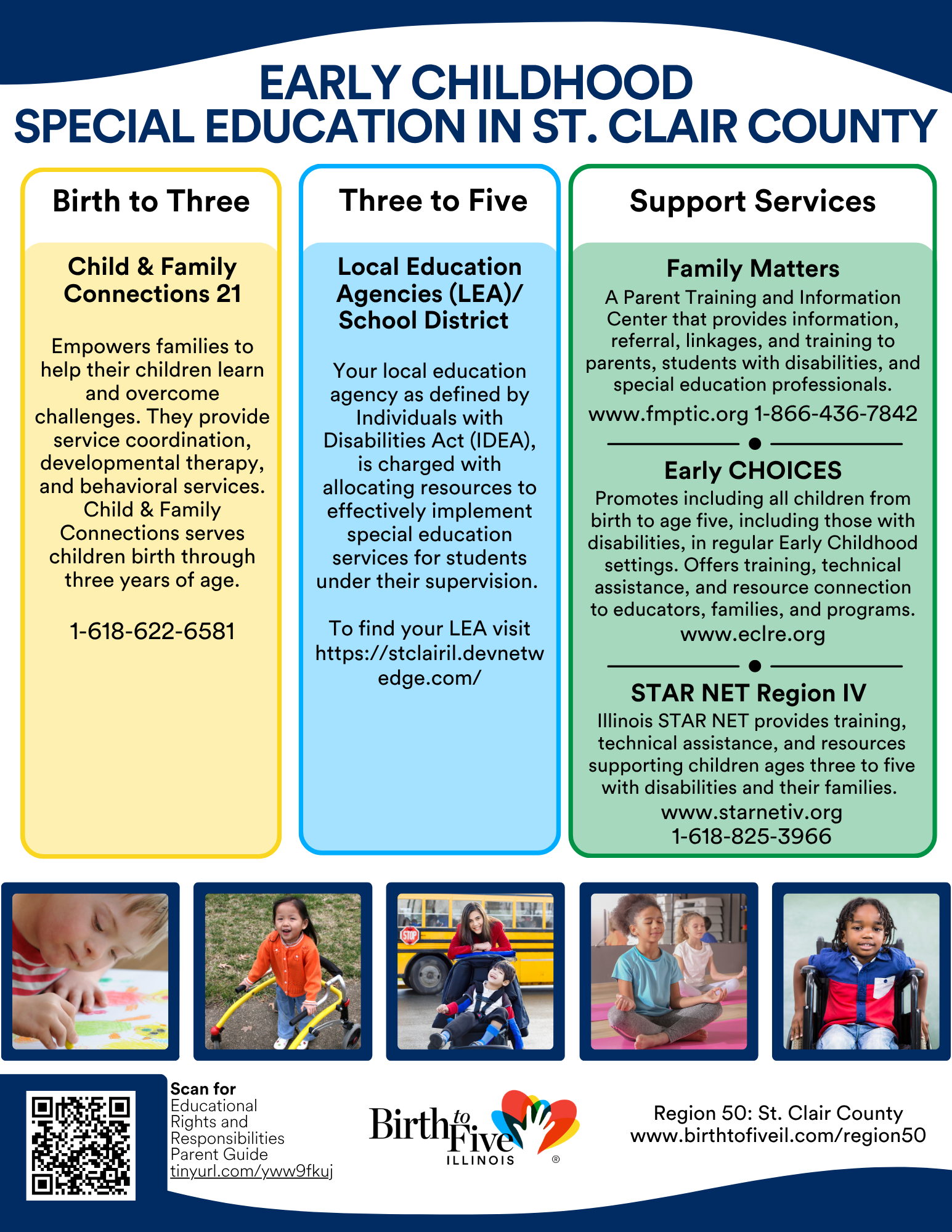 Flyer for Early Childhood Special Education in St. Clair County.
